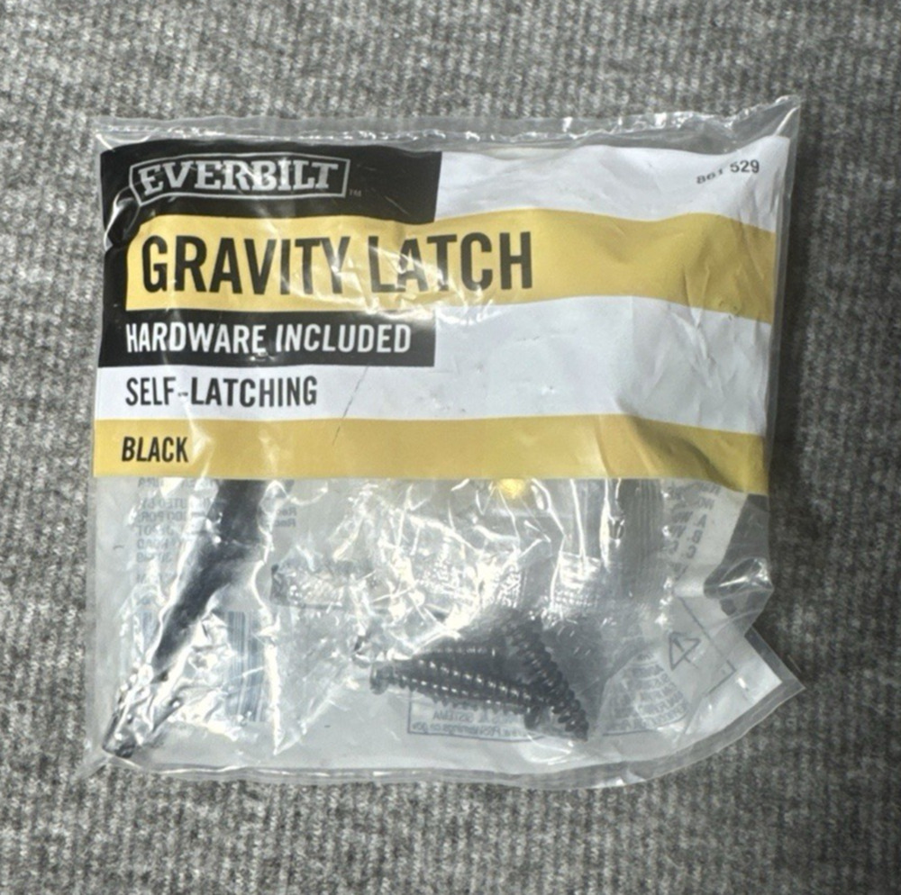 Everbilt Black Gate Door Latch Self-Latching Swinging Door Hardware